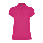 Polo de algodão de malha piqué para mulher 200 g/m2 Roly Direct Star cor cor-de-rosa segunda vista