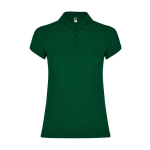 Polo de algodão de malha piqué para mulher 200 g/m2 Roly Direct Star cor verde garrafa segunda vista