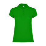 Polo de algodão de malha piqué para mulher 200 g/m2 Roly Direct Star cor verde bosque segunda vista