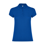 Polo de algodão de malha piqué para mulher 200 g/m2 Roly Direct Star cor azul real segunda vista