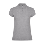 Polo de algodão de malha piqué para mulher 200 g/m2 Roly Direct Star cor cinzento-claro segunda vista
