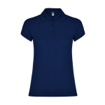 Polo de algodão de malha piqué para mulher 200 g/m2 Roly Direct Star cor azul-marinho segunda vista
