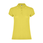 Polo de algodão de malha piqué para mulher 200 g/m2 Roly Direct Star cor amarelo-escuro segunda vista