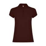 Polo de algodão de malha piqué para mulher 200 g/m2 Roly Direct Star cor castanho escuro segunda vista