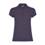 Polo de algodão de malha piqué para mulher 200 g/m2 Roly Direct Star cor lilás segunda vista