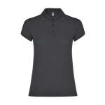 Polo de algodão de malha piqué para mulher 200 g/m2 Roly Direct Star cor cinzento topo segunda vista