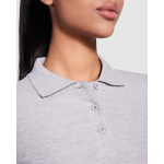 Polo de algodão de manga comprida para mulher 220 g/m2 Roly Direct Estrella cor azul-marinho vista detalhe 1