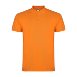 Polo de algodão de malha piqué para homem 200 g/m2 Roly Direct Star cor cor-de-laranja segunda vista