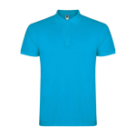 Polo de algodão de malha piqué para homem 200 g/m2 Roly Direct Star cor turquesa segunda vista
