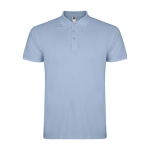 Polo de algodão de malha piqué para homem 200 g/m2 Roly Direct Star cor azul desbotado segunda vista