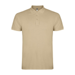 Polo de algodão de malha piqué para homem 200 g/m2 Roly Direct Star cor areia segunda vista