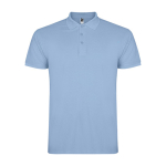 Polo de algodão de malha piqué para homem 200 g/m2 Roly Direct Star cor azul-claro segunda vista