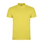 Polo de algodão de malha piqué para homem 200 g/m2 Roly Direct Star cor amarelo-escuro segunda vista