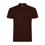 Polo de algodão de malha piqué para homem 200 g/m2 Roly Direct Star cor castanho escuro segunda vista