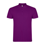 Polo de algodão de malha piqué para homem 200 g/m2 Roly Direct Star cor roxo segunda vista
