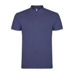 Polo de algodão de malha piqué para homem 200 g/m2 Roly Direct Star cor azul ganga segunda vista