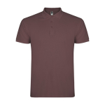 Polo de algodão de malha piqué para homem 200 g/m2 Roly Direct Star cor vermelho dessaturado segunda vista