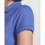 Polo slim de algodão e poliéster para mulher Roly Direct Pegaso Premium cor vermelho vista detalhe 2