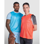 Colete desportivo unissexo de poliéster transpirável 90 g/m2 Roly Direct Roma cor branco terceira vista de uso