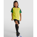 Colete desportivo unissexo de poliéster transpirável 90 g/m2 Roly Direct Roma cor amarelo fluorescente segunda vista de uso