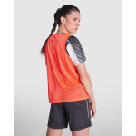 Colete desportivo unissexo de poliéster transpirável 90 g/m2 Roly Direct Roma cor cor-de-laranja fluorescente vista detalhe 2