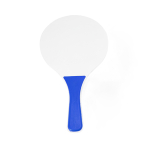 Set de tenis para praia com 2 raquetes de madeira e 1 bola cor vermelho vista detalhe 2