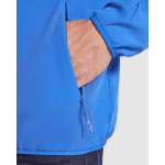 Softshell 2 camadas capuz bolsos zíper Roly Direct Siberia cor azul real vista detalhe 2