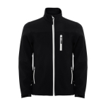 Casaco softshell com elastano e fecho de correr 300 g/m2 Roly Direct Antartida cor preto segunda vista