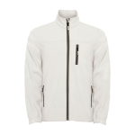 Casaco softshell com elastano e fecho de correr 300 g/m2 Roly Direct Antartida cor branco-sujo segunda vista