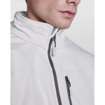 Casaco softshell com elastano e fecho de correr 300 g/m2 Roly Direct Antartida cor branco-sujo vista detalhe 1