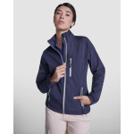 Casaco softshell de elastano para mulher 300 g/m2 Roly Direct Antartida cor azul-marinho primeira vista de uso