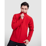 Casaco softshell de 2 camadas com elastano 300 g/m2 Roly Direct Nebraska cor vermelho primeira vista de uso