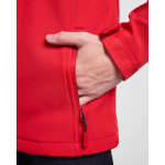 Casaco softshell de 2 camadas com elastano 300 g/m2 Roly Direct Nebraska cor vermelho vista detalhe 1