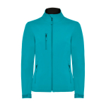 Casaco softshell com elastano para mulher 300 g/m2 Roly Direct Nebraska cor água-marinha segunda vista