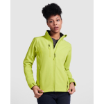 Casaco softshell com elastano para mulher 300 g/m2 Roly Direct Nebraska cor verde-lima primeira vista de uso