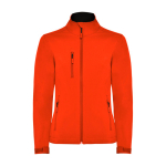 Casaco softshell com elastano para mulher 300 g/m2 Roly Direct Nebraska cor cor-de-laranja escuro segunda vista