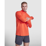 Camisola técnica de poliéster reciclado 200 g/m2 Roly Direct Estambul cor cor-de-laranja escuro sexta vista de uso