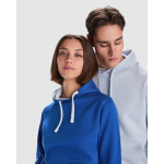 Camisola de algodão e poliéster 280 g/m2 Roly Direct Urban cor azul desbotado vista detalhe 3