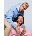 Camisola de algodão e poliéster 280 g/m2 Roly Direct Urban cor azul pastel quinta vista de uso