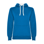 Camisola de algodão e poliéster slim fit para mulher 280 g/m2 Roly Direct Urban cor azul segunda vista