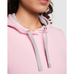 Camisola de algodão e poliéster slim fit para mulher 280 g/m2 Roly Direct Urban cor cor-de-rosa claro vista detalhe 1
