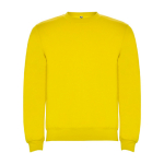 Jersey de algodão e poliéster com punho canelado 280 g/m2 Roly Direct Clasica cor amarelo segunda vista