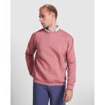 Jersey algodão/poliéster, punho canelado 280 g/m2 Roly Direct Clasica cor vermelho dessaturado primeira vista de uso