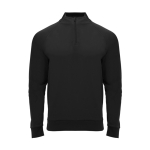 Camisola de poliéster com fecho de correr central 200 g/m2 Roly Direct Epiro cor preto segunda vista