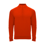 Camisola de poliéster com fecho de correr central 200 g/m2 Roly Direct Epiro cor vermelho segunda vista