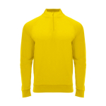 Camisola de poliéster com fecho de correr central 200 g/m2 Roly Direct Epiro cor amarelo segunda vista