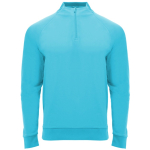 Camisola de poliéster com fecho central 200 g/m2 Roly Direct Epiro cor turquesa primeira vista de uso