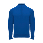 Camisola de poliéster com fecho de correr central 200 g/m2 Roly Direct Epiro cor azul real segunda vista