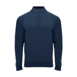 Camisola de poliéster com fecho de correr central 200 g/m2 Roly Direct Epiro cor azul-marinho segunda vista