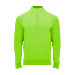 Camisola de poliéster com fecho de correr central 200 g/m2 Roly Direct Epiro cor verde fluorescente segunda vista